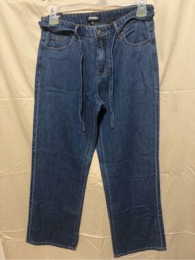 i jeans by Buffalo Dark Blue Wide-Leg Denim with Drawstring Waist